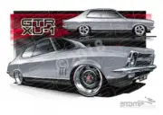 HOLDEN TORANA LC XU1 BARODA SILVER A2 FRAMED PRINT (HC48M)