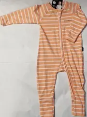 BONDS Baby Girl Licensed zip Wondersuit stretch stripe apricot size 00