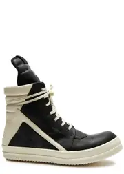Rick Owens Geo Basket Panelled Leather Hi-top Sneakers - Blue - 41 (IT41 / UK7) 41 (IT41 / UK7)