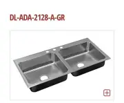 JUST MANUFACTURING DL-ADA-2128-A-GR-3 Drop-In Sink, 2 Hole, Stainless Stylist