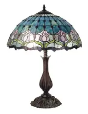 [G&G Bros] Mauve Tulip Tiffany Table Lamp