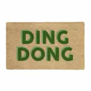 Gift Company Doormat Ding Dong, Door Mat, Coconut, Vinyl Back, Natural, 45 x ...