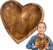 Heart Shaped Bowls - Heart Prayer Bowl | Heart Prayer Bowl | Prayer Dough Bowl Decor, Rustic Centrepiece for Bedroom Dressers, Bedside Tables and Mantles