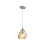 CLA Lighting ORDITO Chrome with Glass Pendant Light - Champagne