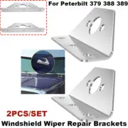 For Peterbilt 379 388 389 Windshield Wiper Repair Brackets Set - Stainless Steel