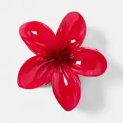 Red Frangipani Claw Hair Clip