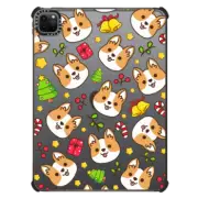 iPad Pro 11-inch (3rd/4th gen) iPad Impact Case Cute Corgi with Christmas Tree & Jingle Bell - Kawaii Dog Anime Puppy Merry Christmas Xmas