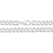 Men's Sterling Silver Bracelet Curb Link British Made 925 Hallmark 8" Weight 31g