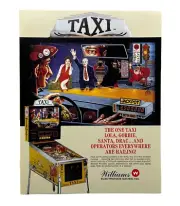 Williams Taxi Pinball Flyer Original 80s Promo Retro Gameroom Art Cab Vintage