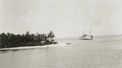 Entrance to Dar-Es-Salaam harbour with the "Koenig" Tanzania circa .. Old Photo