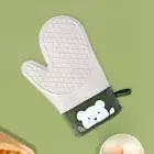 Oven Mitt Non-slip Anti-scalding Cute Bear Microwave Oven Glove Easy Cleaning