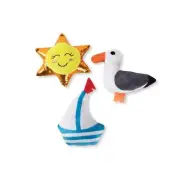 Fringe | Beachin It -Set Of 3 Toys | Squeaky Plush Dog Toy