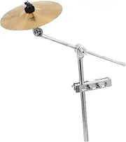 Yardwe Drum Splash Cymbal with Heavy Duty Boom Stand Low Volume Mute Cymbal for Quiet Practice Drum Splash Cymbal Kit for Drummers and Music Enthusiasts