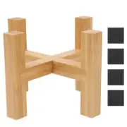 Step Flower Pot Stand Wooden Ladder Plant Stand Round Wooden Stool