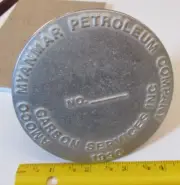 Vintage CARSON 1990 Survey Benchmark: Survey Marker AMOCO MYANMAR PETROLEUM ALUM