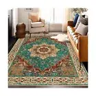 Washable Area Rug 8x10 Boho Rug for Living Room Bedroom Non Slip Soft Teal Ru...