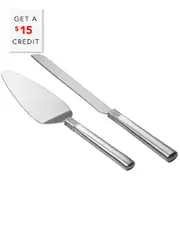 Waterford Lismore 2pc Diamond Cake Knife & Server Set with $15 Credit