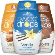 Sweet Drops - Stevia Liquid Variety Pack with Chocolate, Caramel, Vanilla Ste...