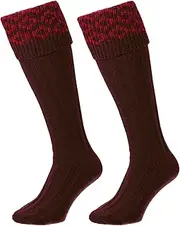 [Bisley] Patterned Top Shooting Socks Red