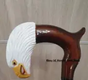 Eagle Head Handle Hand Carved Walking Cane Wooden Walking Stick Handmade Cane N2