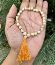 6 mm TULSI Tulasi Pocket Mala, 27+1 Guru Bead Holy Basil Vaishnav Iskcon