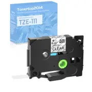 For Brother P-Touch TZe-111 TZ-111 6mm Black on Clear Standard Laminated Tape US