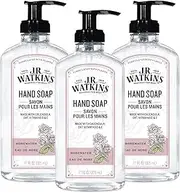 Gel Hand Soap With Dispenser, Moisturizing Hand Wash, All Natural, Alcohol-Free, Cruelty-Free, USA Made, Rosewater, 11 Fl Oz (Pack of 3)