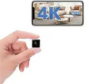 4K Wireless WiFi Mini Camera Security Indoor Outdoor Camera Home HD Small Door Pet Dog Camera Tiny House Room Nanny Cam Motion Detection Night Vision High-capacity Battery for Indoor Wireless Camera