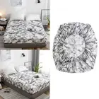 Elastic Printed Fitted Bed Sheet Cover Mattress Protector Pillowcase Bedding