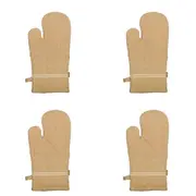 4x Belle Kumas Single CTTN Oven Glove 32x18cm Kitchen Cooking Mitt Tuscan Olive