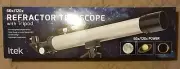 Itek Refractor Telescope 60x/120x Refractor Telescope With Tripod New In Box