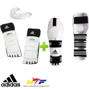New! adidas Taekwondo WTF Shin & Foot Sparring Gear Set w/ Mouthguard