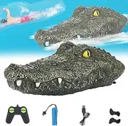 Remote Control Alligator Head, Floating Alligator Head, Remote Control Alligator Head Boat, Simulation Crocodile Head Prank Toy for Pool Pond