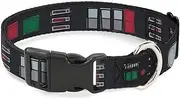 Dog Collar Plastic Clip Star Wars Darth Vader Utility Belt Bounding3 Black Grays Reds 15 to 26 Inches 1.0 Inch Wide