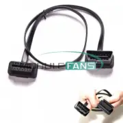 50PCS OBDⅡ60cm Thin 16Pin Noodle Male toFemale Elbow ELM327 OBD2 Extension Cable
