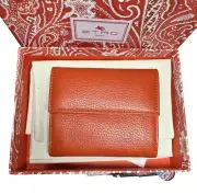 New $400 Etro MENS Wallet tags/ duster/ Box /Certificate Authenticity, Red