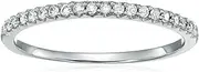 [Vir Jewels] 1/10 ctw Pave Petite Diamond Wedding Band in 10K White Gold