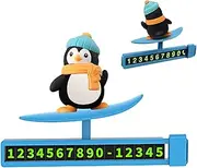 Temporary Car Parking Sign - Cartoon Skateboard Dashboard Parking Number - Center Consoles Surfer Boy Sliding Ornament for Car Screen