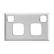HPM EXCEL Double Powerpoint Coverplate Plate Size: 117mm x 73mm Matt White