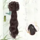 New Ancient Style Women's Wave Wig Cheongsam Slightly Curled Ponytail Photo J1❤