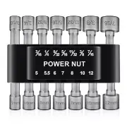 14 Piece Power Nuts Driver Drill Bit Tools Set, 1/4 inch Driver Hex Metric & ...
