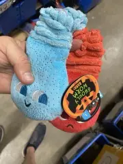 Ghouly Worm Squeaky Crinkle Bungee Halloween Tug-O-War Bark Box Pull Dog Toy L