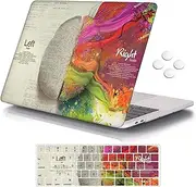 iCasso MacBook Pro 13 Case 2018 2017 2016 Release A1989/A1706/A1708,Rubber Coated Shell Cover & Keyboard Cover Compatible Mac Pro 13" Model with/Without Touch Bar and Touch ID-Left and Right Brain