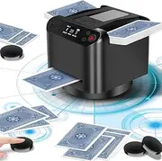 Automatic Card Shuffler and Dealer 2-in-1,2 Decks Card Dealer with Wireless Remote 360Rotating,Ultra Quiet, Rechargeable, Works with UNO, Taco Cat Goat Cheese Pizza, Five Crowns, Monopoly Deal,etc