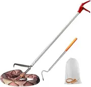 [V-Cheetong] Snake Tongs Rattle Snake Catcher Heavy duty Grabber Zigzag Wide Jaw Handling Tool with Lock and Comfortable Grip