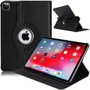 For Apple iPad Pro 13 2024 11 inch Leather Smart 360 Rotate Flip Stand Case Cover (Black)
