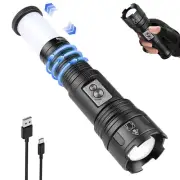 Flashlights High Lumens Rechargeable, Multifunctional Flashlight with Retract...