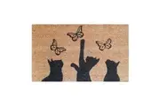 Solemate Latex B Kitten Butterfly Mat 45x75cm Fair Trade Pets Natural & Black