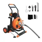 KANG Drain Cleaner, Drain Auger Cleaner, 1/2" x 100Ft Snake Machine, Auto Feed