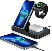 OKUMEYR Wireless Charger Dock for Sturdy Structure LED Light Efficient Charging Pad for Home Travel